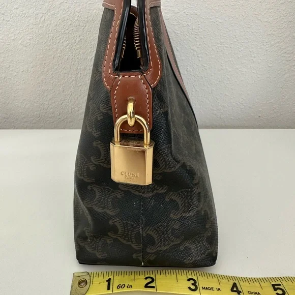 Celine Triomphe Canvas and Calfskin Toiletry Bag - Picture 6 of 15